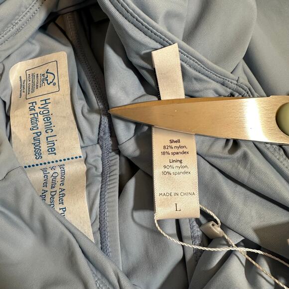 NWT Andie Swim The Skirt Skort Bikini Bottom Pool Blue Large Beach Travel Resort - Picture 5 of 7